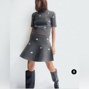 Embellished Skirt and Top set